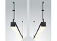 Power Feed Steel Wire Hanging Systems With Cable Holder Applied Linear Light