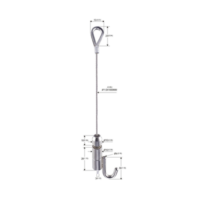 Bộ treo tranh nghệ thuật bằng cáp kim loại Cobra Hợp kim kẽm mạ niken 1.8mm