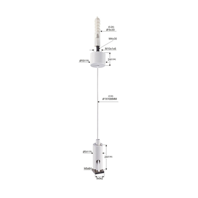 Bộ treo tranh nghệ thuật bằng cáp kim loại Cobra Hợp kim kẽm mạ niken 1.8mm