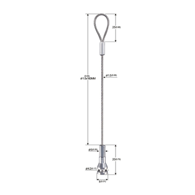 Vòng kẹp cáp hợp kim kẽm bằng đồng thau Snap để treo nhẹ 1,5mm