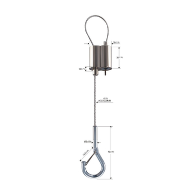 Vòng kẹp cáp hợp kim kẽm bằng đồng thau Snap để treo nhẹ 1,5mm