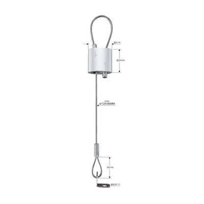 Vòng kẹp cáp hợp kim kẽm bằng đồng thau Snap để treo nhẹ 1,5mm