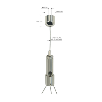 Bộ dụng cụ treo dây cáp treo chậu hoa Loại nĩa trong nhà YW-86022
