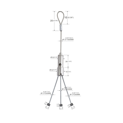 Bộ dụng cụ treo dây cáp treo chậu hoa Loại nĩa trong nhà YW-86022