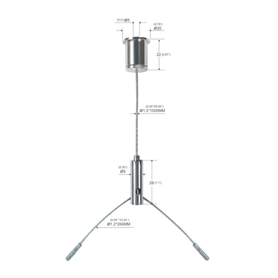 Hệ thống treo đèn LED hình chữ Y với móc tôm hùm YW-86021