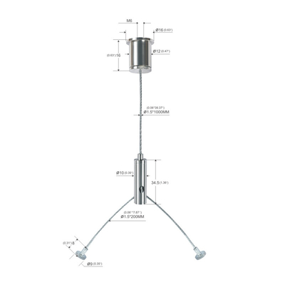 Hệ thống treo đèn LED hình chữ Y với móc tôm hùm YW-86021