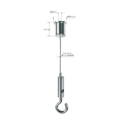 Hệ thống treo bảng âm thanh với kẹp cáp điều chỉnh dây thừng 1,5mm