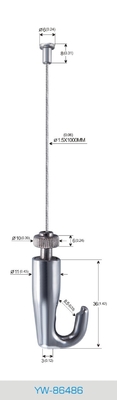 Stainless Steel Cable Gripper Nghệ thuật hệ thống treo Độ cao điều chỉnh 50 lbs trọng lượng Capacity