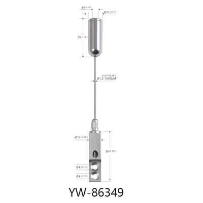 1.2mm Sợi bên ra ngoài treo dây thừng tùy chỉnh chiều dài dây treo Kit cho khung hình