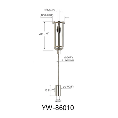 1.2mm Sợi bên ra ngoài treo dây thừng tùy chỉnh chiều dài dây treo Kit cho khung hình