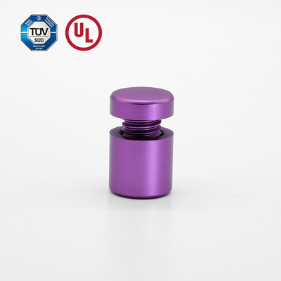 Chất lượng cao nhôm màu tím dấu hiệu Standoff điều chỉnh cho bảng Acrylic / Cỏ