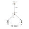 Brass Three Holes Ceiling Cable Hanging System Light Fittings 180° Adjustable YW86017